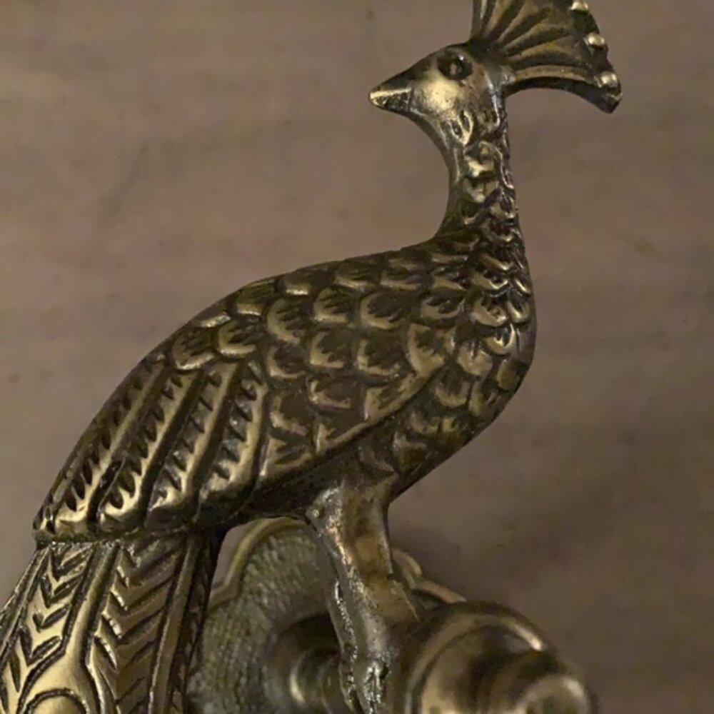 Anthropologie IDA Peacock curtain tie back 1 new